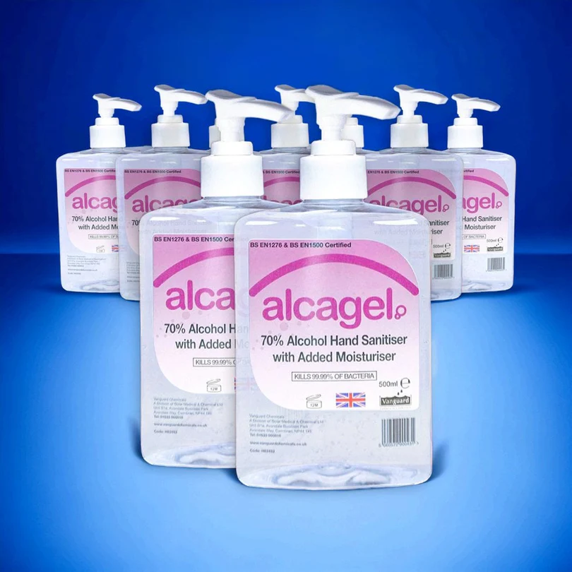 ALCAGEL - ALCOHOL HAND SANITIZER 70% - 500ml PUMP BOTTLES ALCOHOL HAND SANITIZER - Image 1