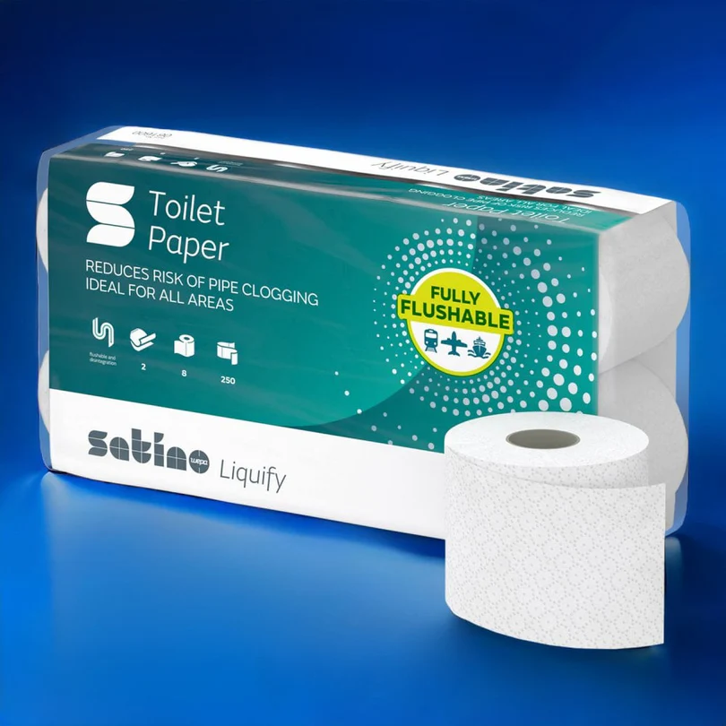 SATINO - LIQUIFY FULLY FLUSHABLE TOILET ROLLS SATINO - LIQUIFY FULLY FLUSHABLE TOILET ROLLS - Image 1