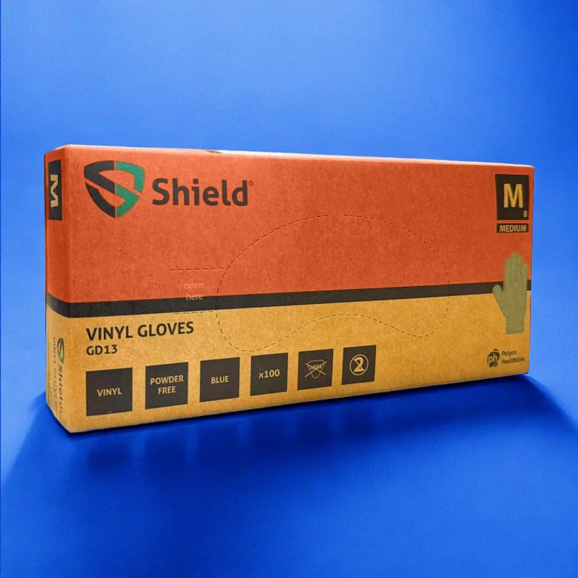 SHIELD - VINYL GLOVES - POWDER FREE SHIELD - VINYL GLOVES - POWDER FREE - Image 1